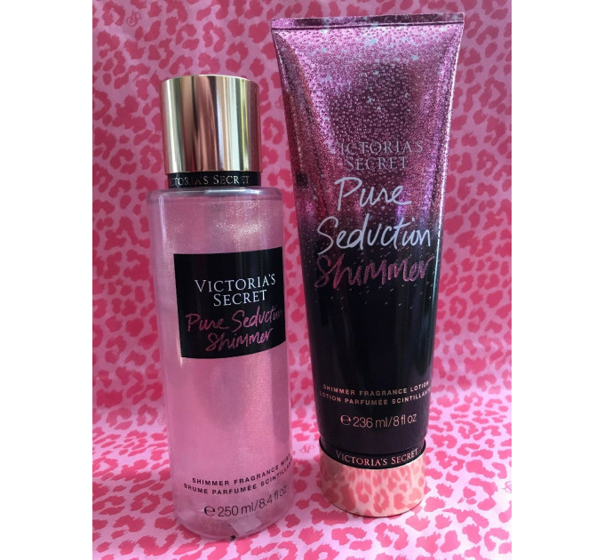 Victoria's secret Pure Seduction Shimmer Body Mist & Lotion Set Full Size Набір парфюмований спрей і лосьйон для тіла 
